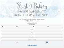 Tablet Screenshot of cloud9bakerycafe.com